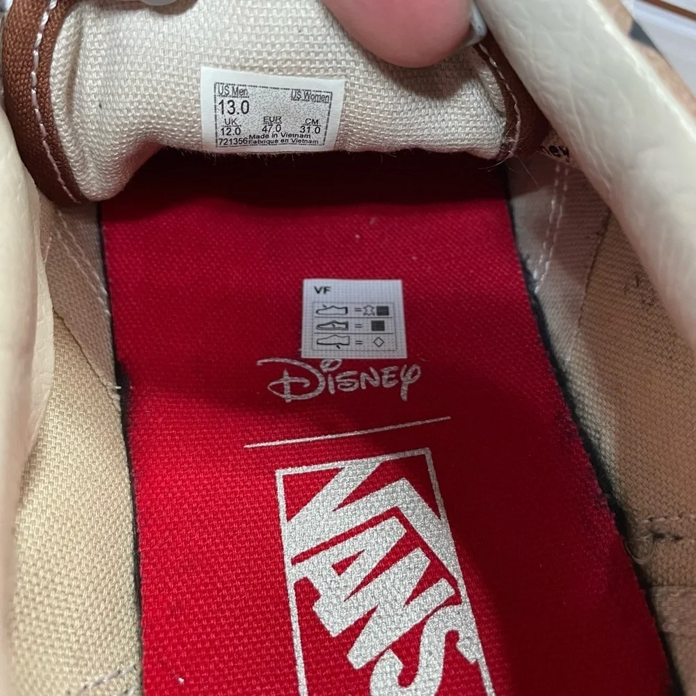 Vans x Disney Old Skool Scrapbook Brown and White Graphic Sneakers